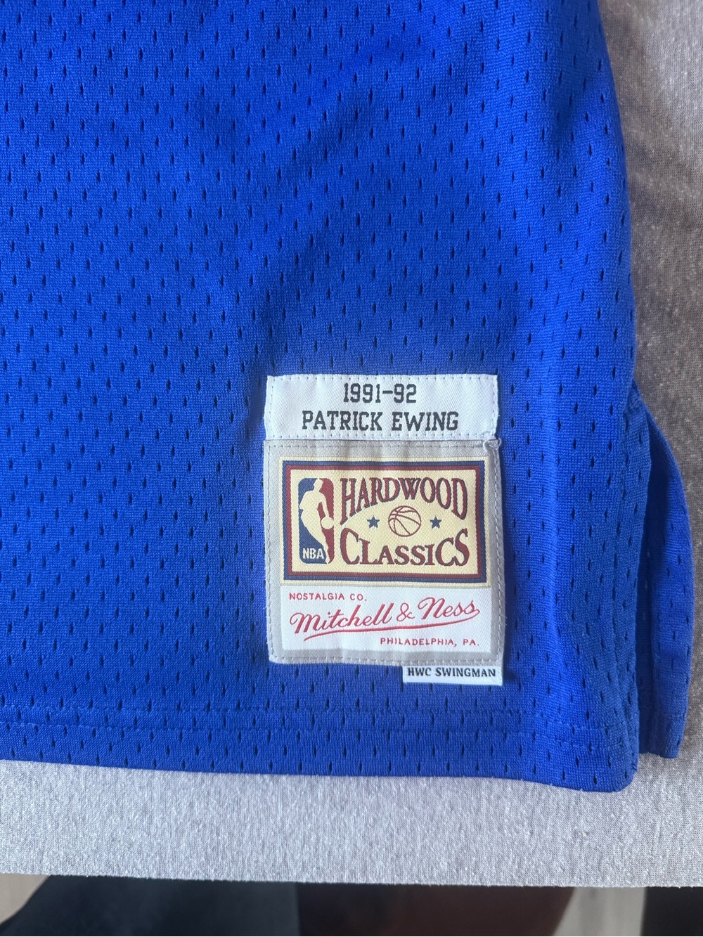 Mitchell & Ness Blue Orange New York #33 Hardwood Classics Jersey - Picture 7 of 8